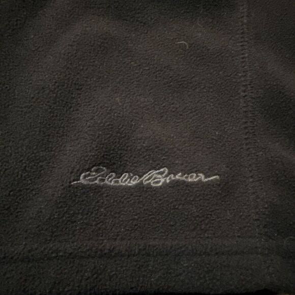 Eddie Bauer Top Quarter Zip Fleece Black Baselayer L Pullover Gorpcore Outdoor - Picture 2 of 10